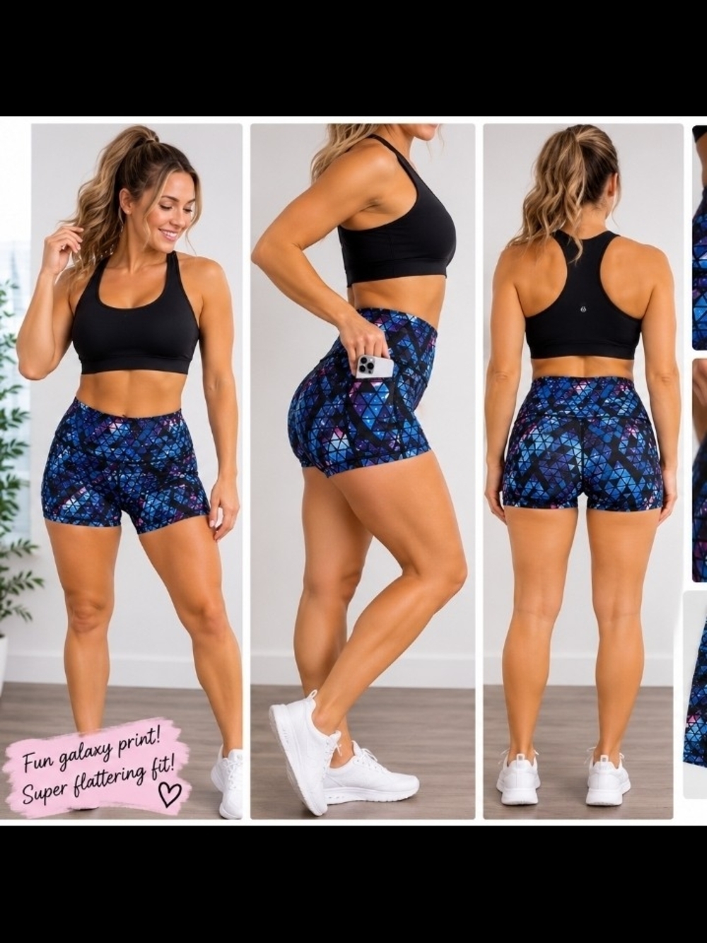 Constantly Varied Gear CVG Galaxy Geometric Biker Shorts Medium Squat Proof